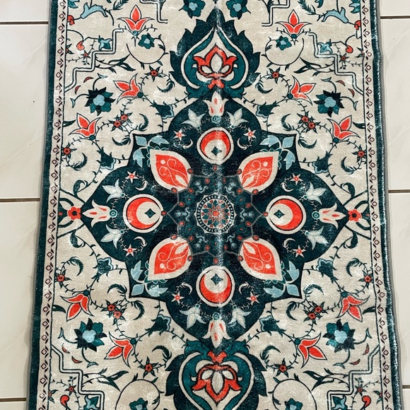 SARAG 2x8 Runner Rug for Hallways Non Skid Washable Kitchen Runner Green Vintage - Picture 9 of 14